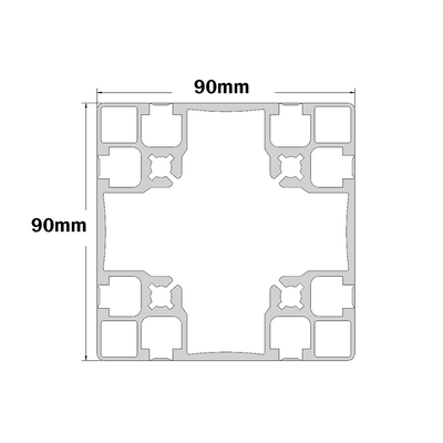 10-9090S4-0-1500MM MODULAR SOLUTIONS EXTRUDED PROFILE<br>90MMX 90MM SMOOTH SIDES TEAR AWAY, CUT TO THE LENGTH OF 1500 MM